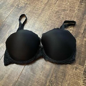 Black dream angels lined demi bra